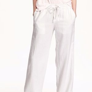 white canvas pants
